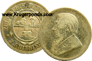 1896 ZAR Florin Silver