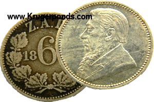 1894 ZAR six pence